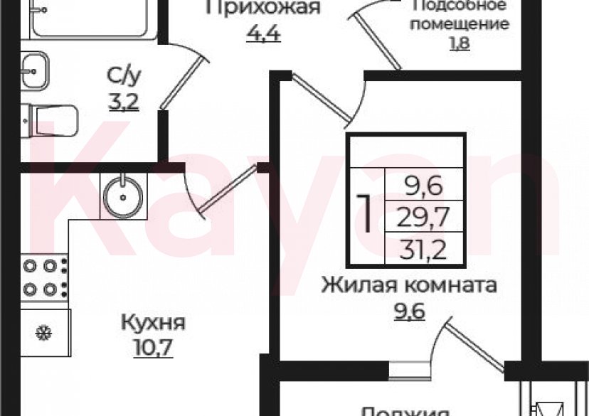 Продажа 1-комн. квартиры, 29.7 кв.м фото 0 Продажа 1-комн. квартиры, 29.7 кв.м фото 0