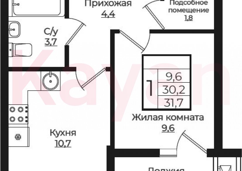 Продажа 1-комн. квартиры, 30.2 кв.м фото 0 Продажа 1-комн. квартиры, 30.2 кв.м фото 0