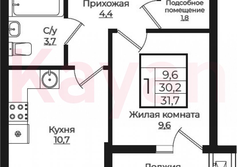 Продажа 1-комн. квартиры, 30.2 кв.м фото 0 Продажа 1-комн. квартиры, 30.2 кв.м фото 0
