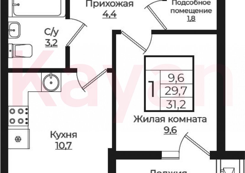 Продажа 1-комн. квартиры, 29.7 кв.м фото 0 Продажа 1-комн. квартиры, 29.7 кв.м фото 0