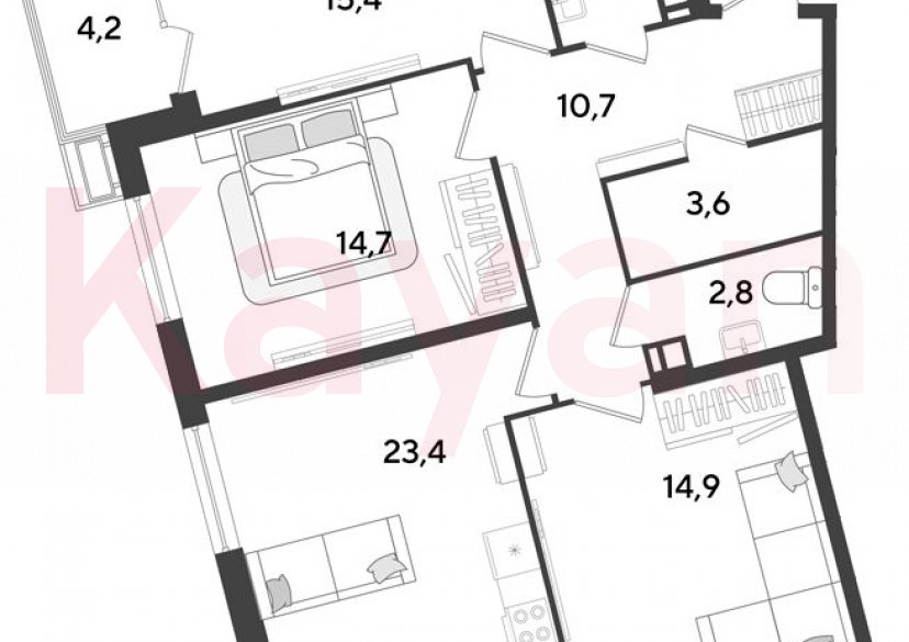 Продажа 4-комн. квартиры, 91.3 кв.м фото 0 Продажа 4-комн. квартиры, 91.3 кв.м фото 0