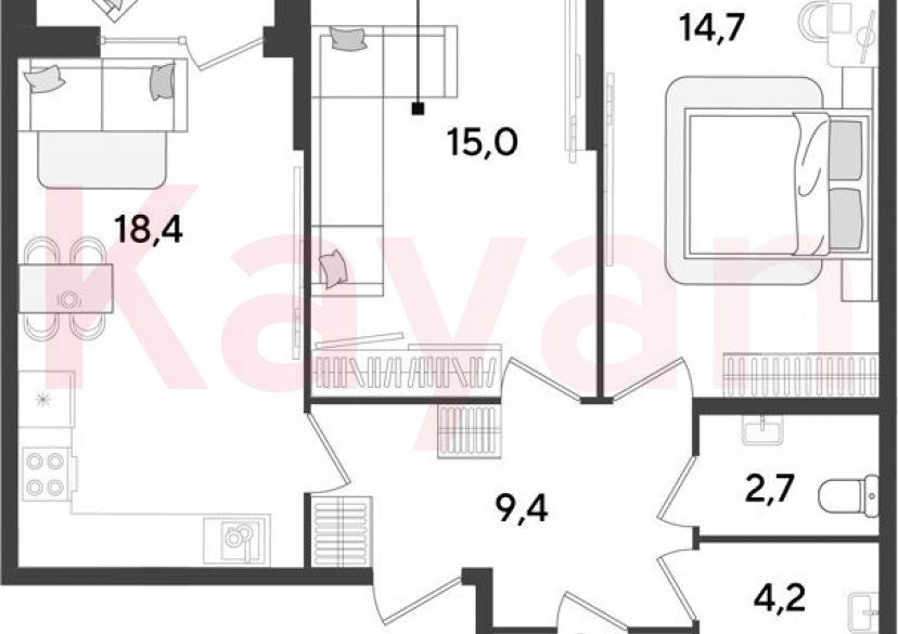 Продажа 3-комн. квартиры, 66.8 кв.м фото 0