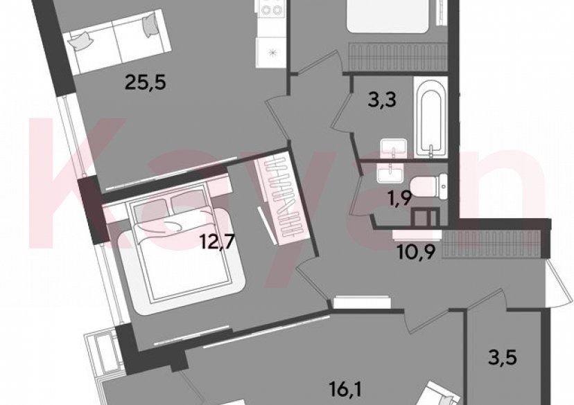 Продажа 4-комн. квартиры, 85.4 кв.м фото 0 Продажа 4-комн. квартиры, 85.4 кв.м фото 0