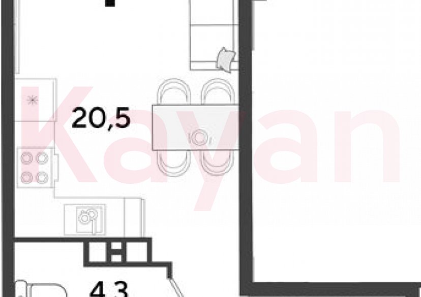 Продажа студии, 24.8 кв.м фото 0