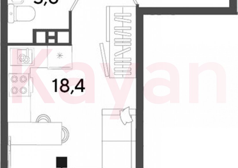 Продажа студии, 25.6 кв.м фото 0