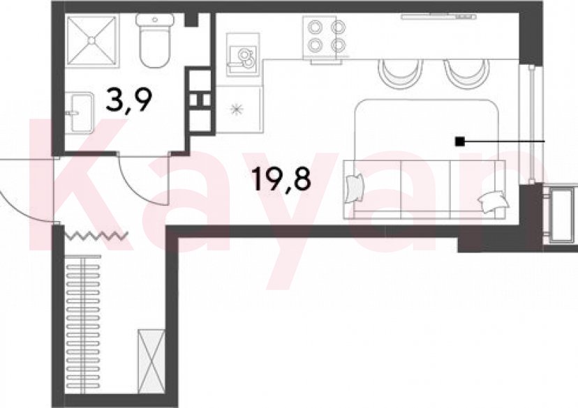 Продажа студии, 23.7 кв.м фото 0