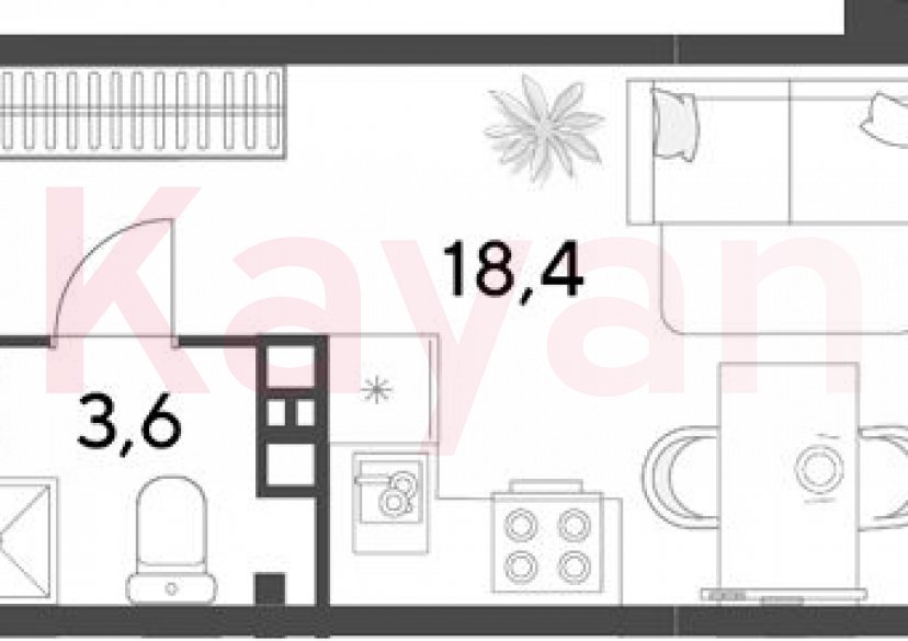 Продажа студии, 22 кв.м фото 0