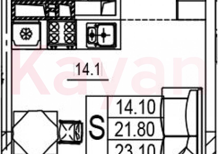 Продажа студии, 21.9 кв.м фото 0