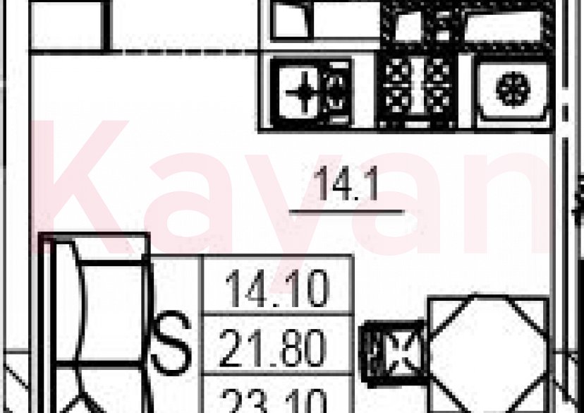 Продажа студии, 21.9 кв.м фото 0