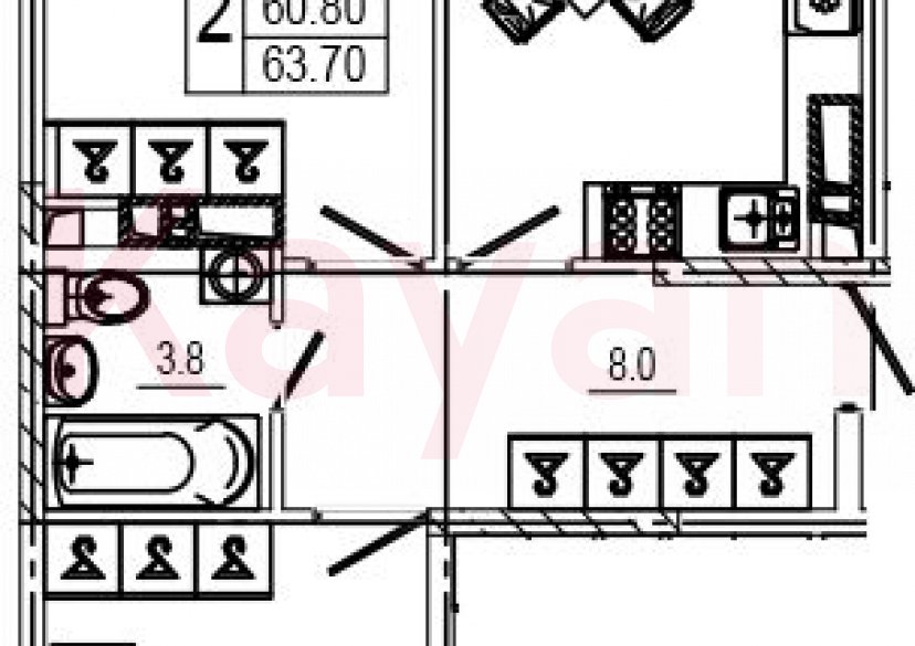 Продажа 3-комн. квартиры, 60.6 кв.м фото 0 Продажа 3-комн. квартиры, 60.6 кв.м фото 0
