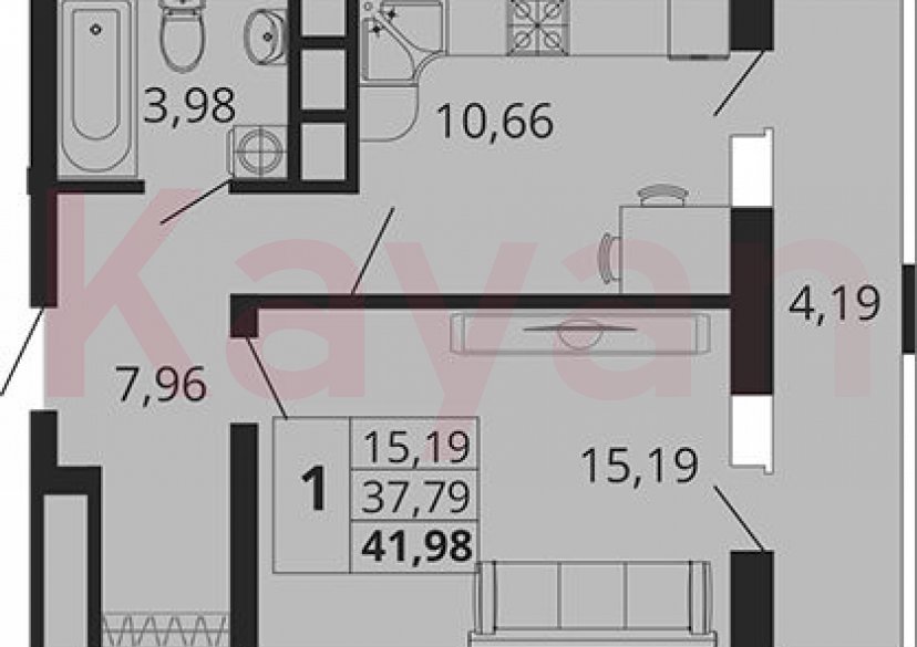 Продажа 1-комн. квартиры, 37.79 кв.м фото 0 Продажа 1-комн. квартиры, 37.79 кв.м фото 0