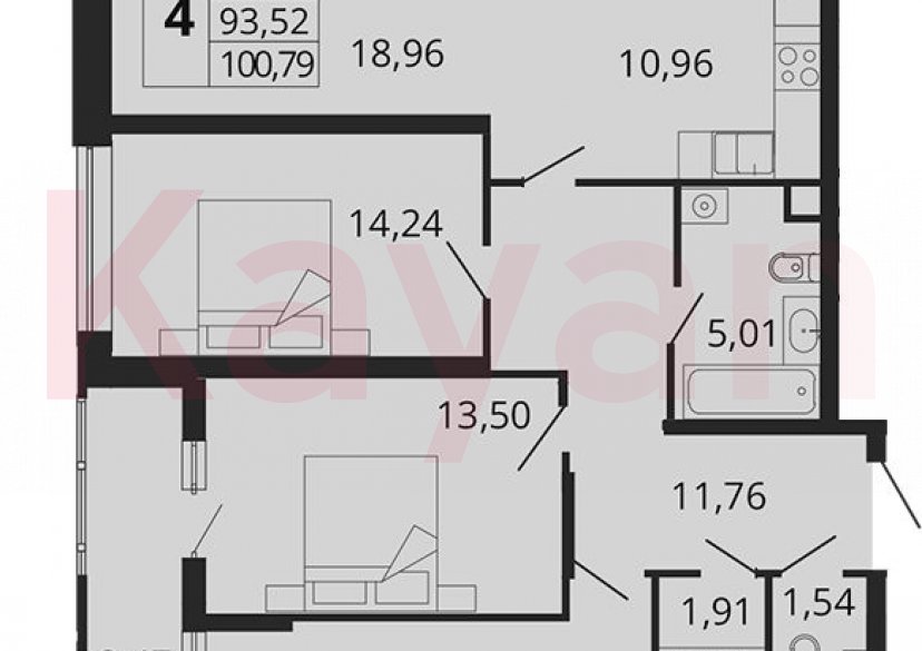 Продажа 4-комн. квартиры, 93.52 кв.м фото 0 Продажа 4-комн. квартиры, 93.52 кв.м фото 0