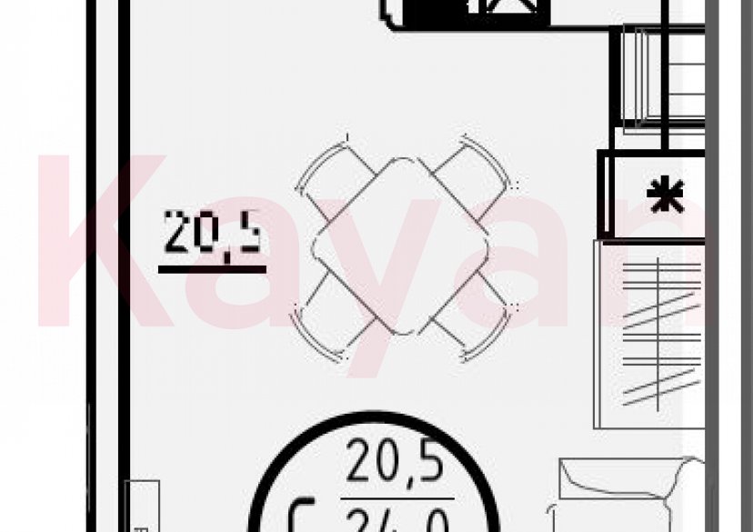Продажа студии, 24 кв.м фото 0