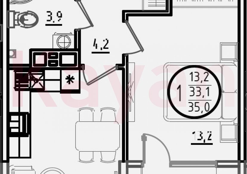 Продажа 1-комн. квартиры, 33.1 кв.м фото 0 Продажа 1-комн. квартиры, 33.1 кв.м фото 0