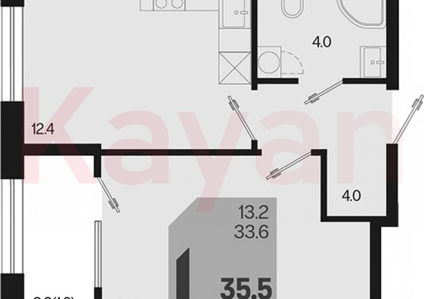 Продажа 1-комн. квартиры, 33.6 кв.м фото 0 Продажа 1-комн. квартиры, 33.6 кв.м фото 0