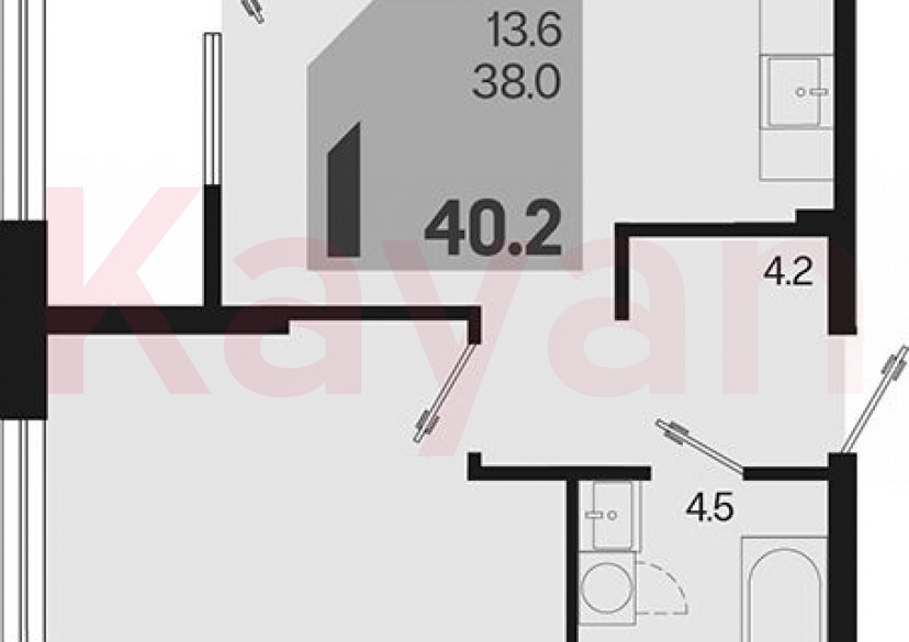 Продажа 1-комн. квартиры, 38 кв.м фото 0 Продажа 1-комн. квартиры, 38 кв.м фото 0