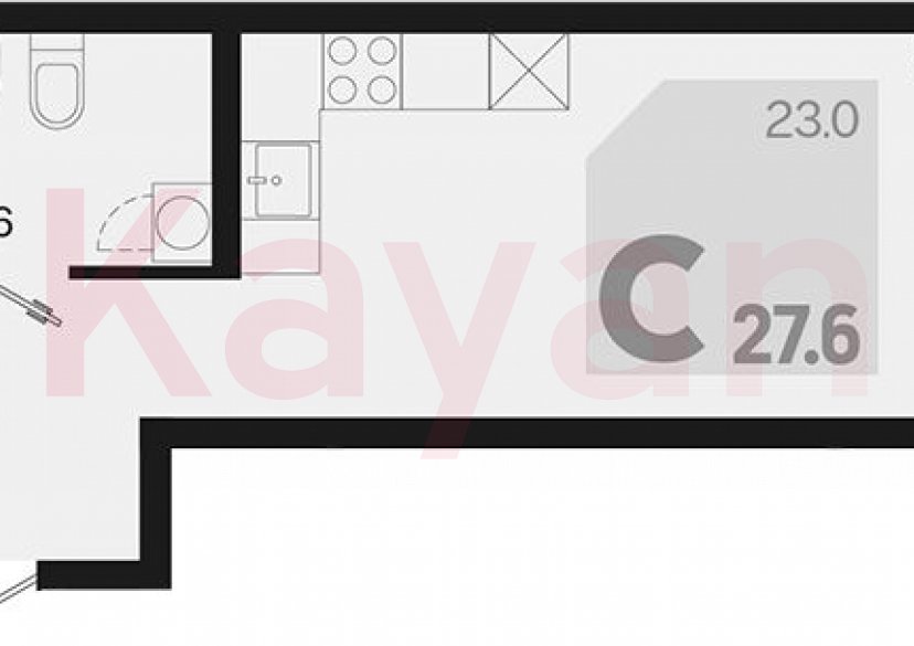 Продажа студии, 27.6 кв.м фото 0 Продажа студии, 27.6 кв.м фото 0