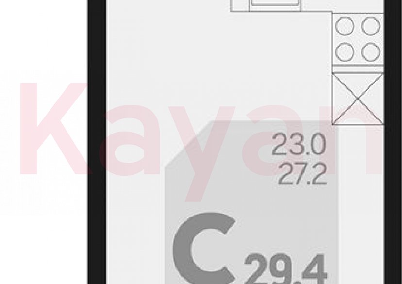 Продажа студии, 27.2 кв.м фото 0 Продажа студии, 27.2 кв.м фото 0