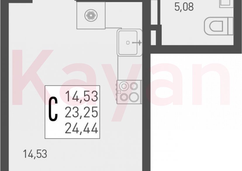 Продажа студии, 23.25 кв.м фото 0 Продажа студии, 23.25 кв.м фото 0