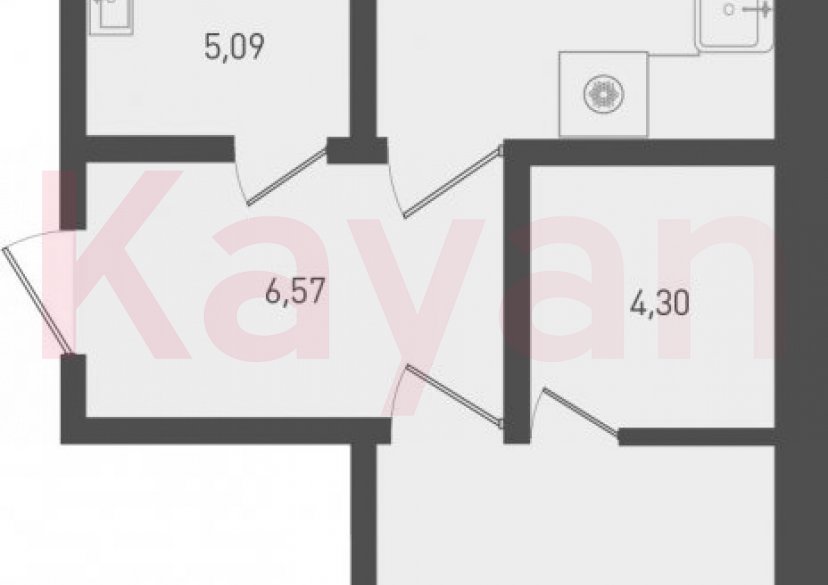 Продажа 1-комн. квартиры, 54.46 кв.м фото 0