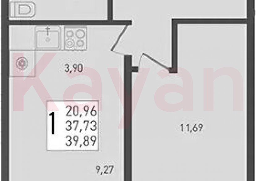 Продажа 1-комн. квартиры, 37.73 кв.м фото 0 Продажа 1-комн. квартиры, 37.73 кв.м фото 0