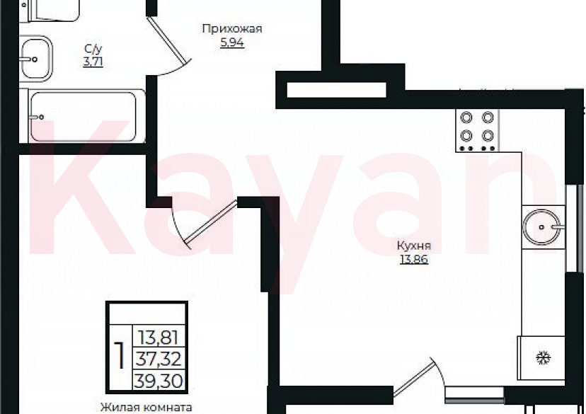Продажа 1-комн. квартиры, 37.32 кв.м фото 0 Продажа 1-комн. квартиры, 37.32 кв.м фото 0
