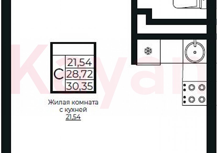 Продажа студии, 28.72 кв.м фото 0 Продажа студии, 28.72 кв.м фото 0