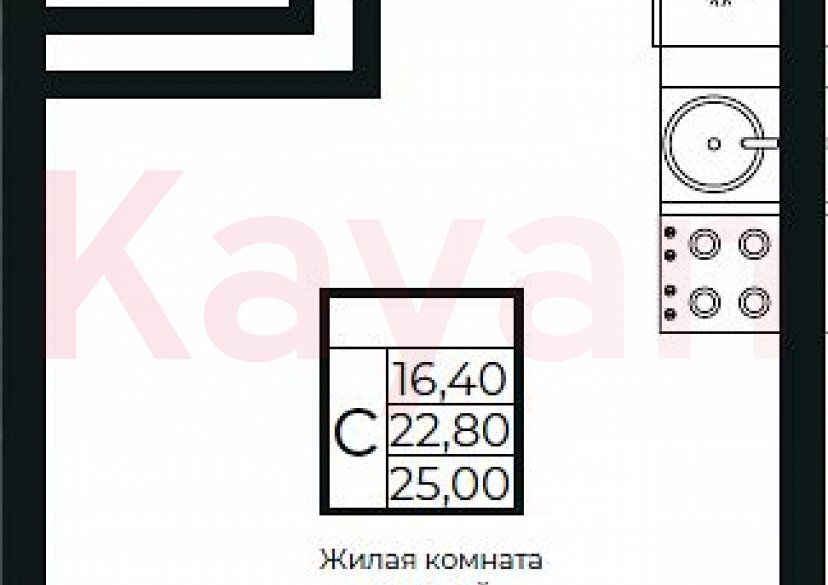 Продажа студии, 22.8 кв.м фото 0