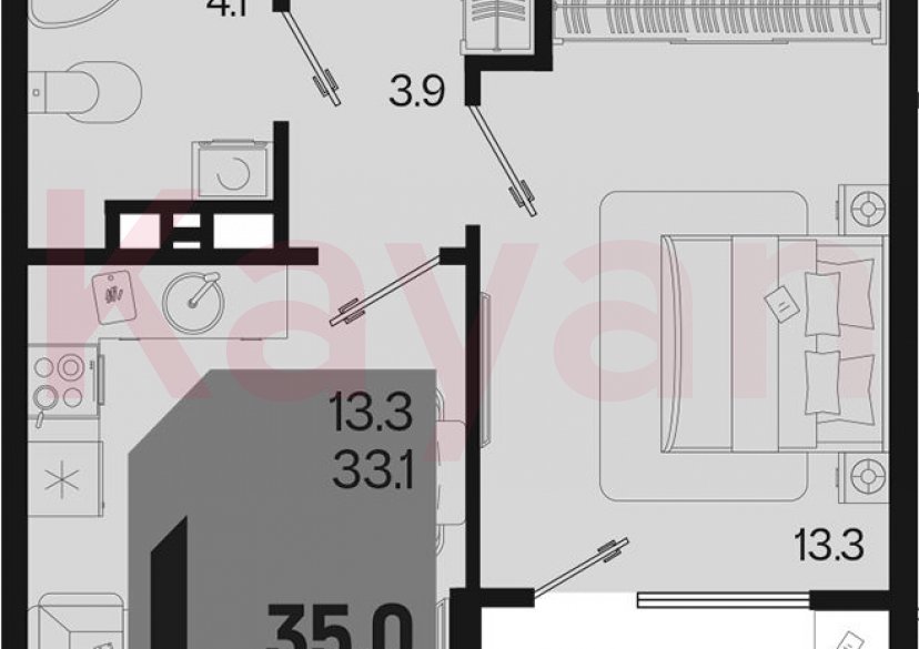Продажа 1-комн. квартиры, 33.1 кв.м фото 0 Продажа 1-комн. квартиры, 33.1 кв.м фото 0