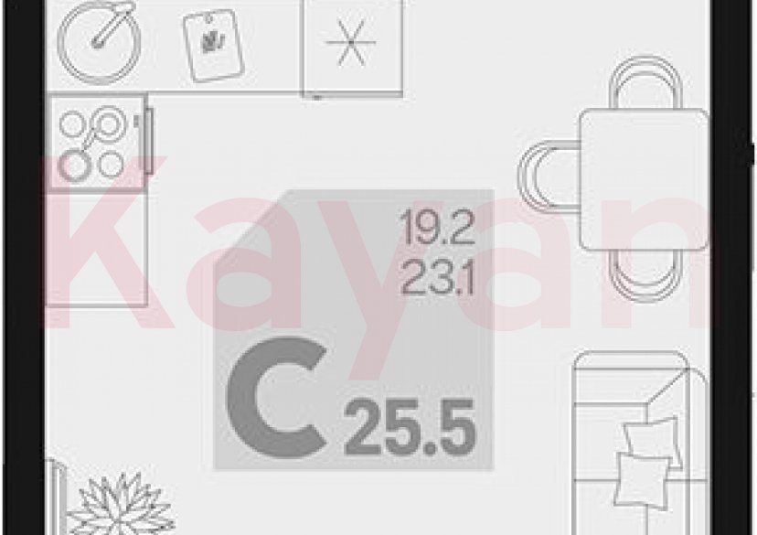 Продажа студии, 23.1 кв.м фото 0 Продажа студии, 23.1 кв.м фото 0