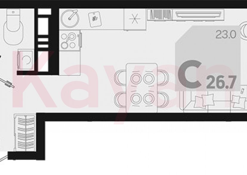 Продажа студии, 26.7 кв.м фото 0 Продажа студии, 26.7 кв.м фото 0
