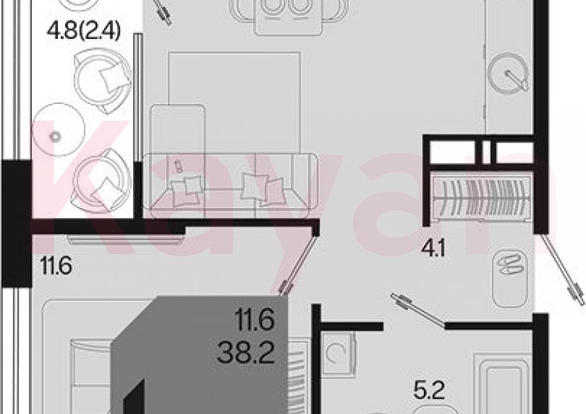 Продажа 1-комн. квартиры, 38.2 кв.м фото 0 Продажа 1-комн. квартиры, 38.2 кв.м фото 0