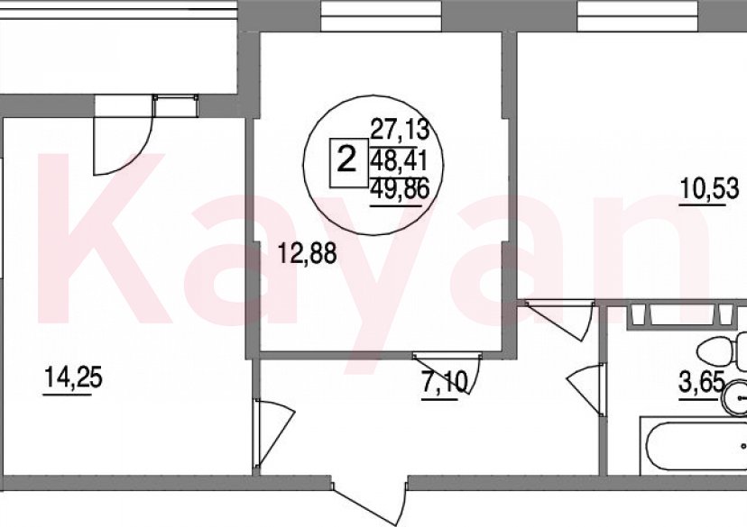 Продажа 2-комн. квартиры, 48.41 кв.м фото 0 Продажа 2-комн. квартиры, 48.41 кв.м фото 0