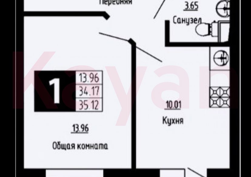Продажа 1-комн. квартиры, 34.17 кв.м фото 0 Продажа 1-комн. квартиры, 34.17 кв.м фото 0