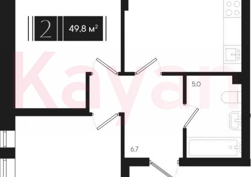Продажа 2-комн. квартиры, 49.8 кв.м фото 0 Продажа 2-комн. квартиры, 49.8 кв.м фото 0