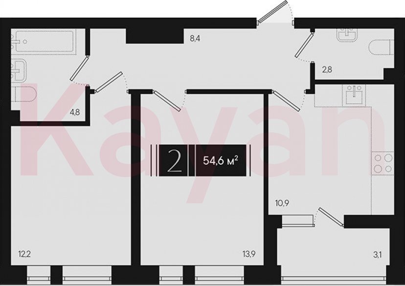 Продажа 2-комн. квартиры, 53.05 кв.м фото 0 Продажа 2-комн. квартиры, 53.05 кв.м фото 0