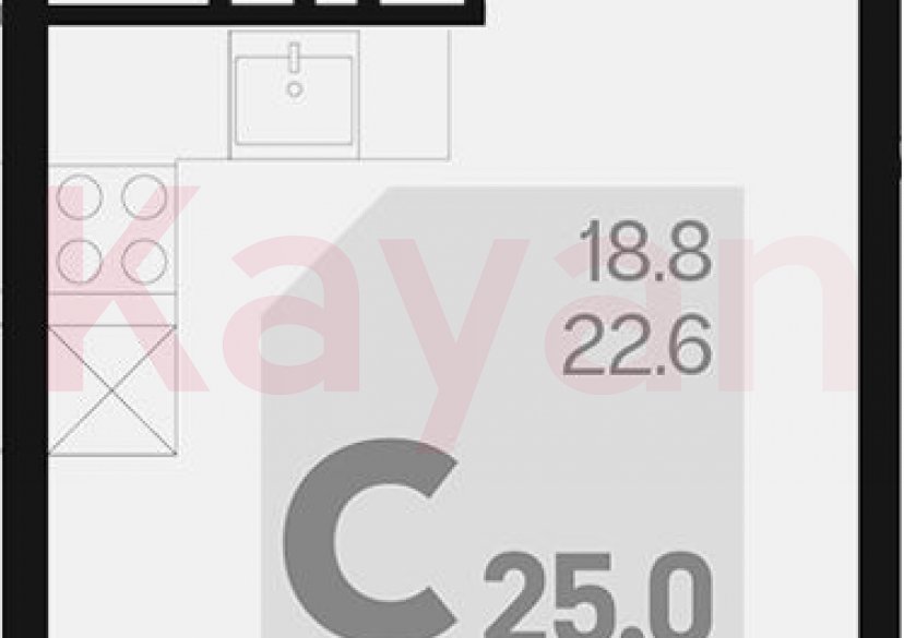 Продажа студии, 22.6 кв.м фото 0