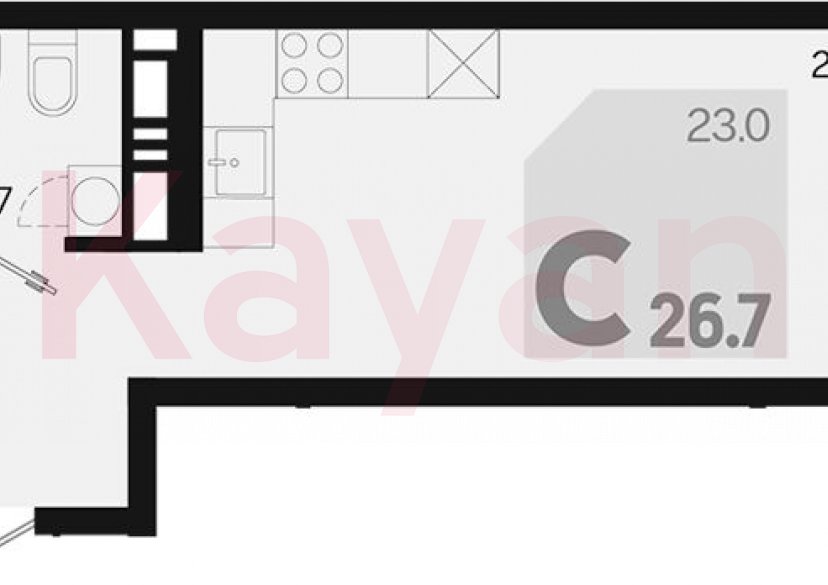 Продажа студии, 26.7 кв.м фото 0