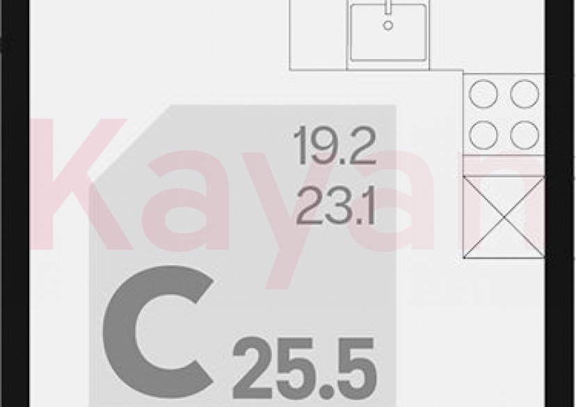 Продажа студии, 23.1 кв.м фото 0