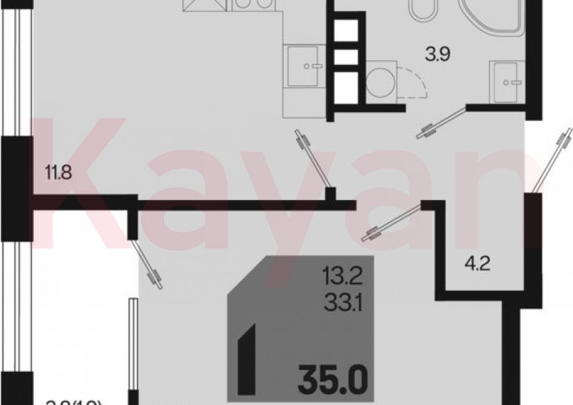 Продажа 1-комн. квартиры, 33.1 кв.м фото 0 Продажа 1-комн. квартиры, 33.1 кв.м фото 0