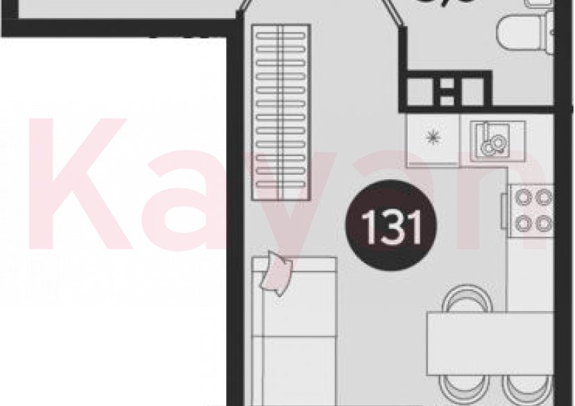 Продажа студии, 25.6 кв.м фото 0
