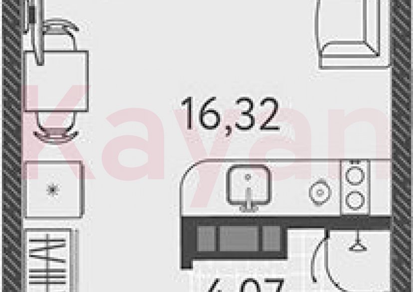 Продажа студии, 20.39 кв.м фото 0 Продажа студии, 20.39 кв.м фото 0