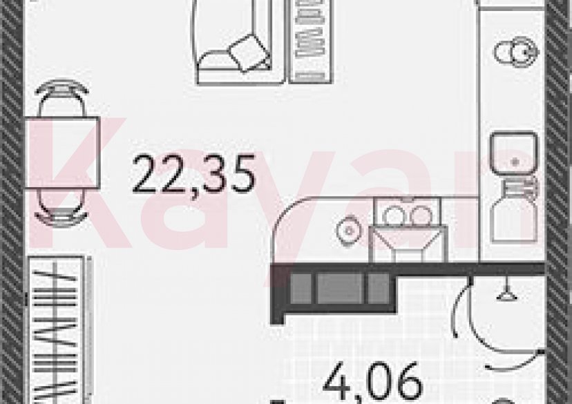 Продажа студии, 26.39 кв.м фото 0
