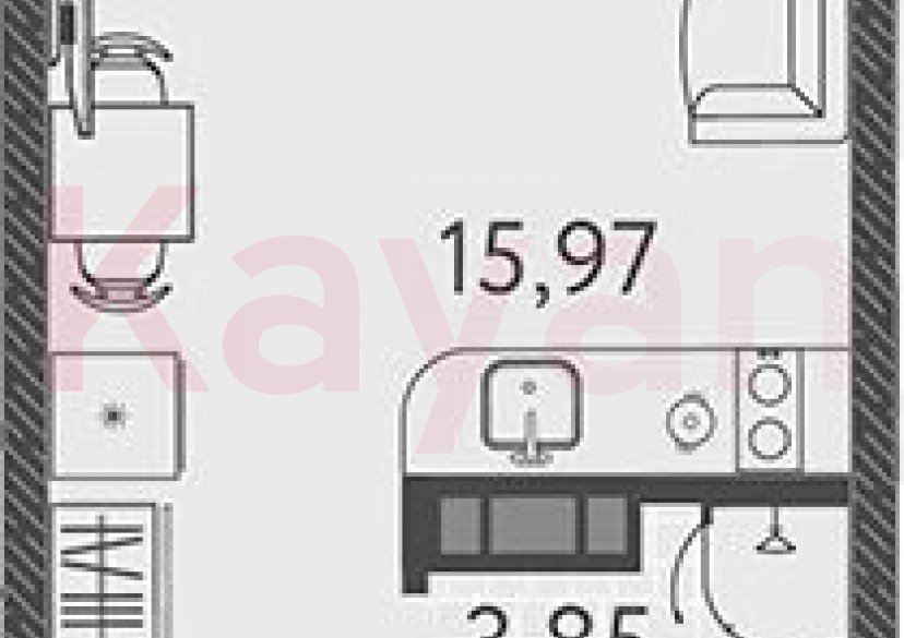 Продажа студии, 19.82 кв.м фото 0