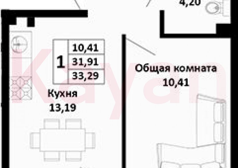 Продажа 1-комн. квартиры, 31.91 кв.м фото 0 Продажа 1-комн. квартиры, 31.91 кв.м фото 0