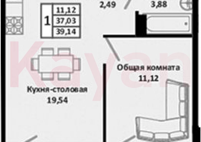 Продажа 2-комн. квартиры, 37.03 кв.м фото 0 Продажа 2-комн. квартиры, 37.03 кв.м фото 0