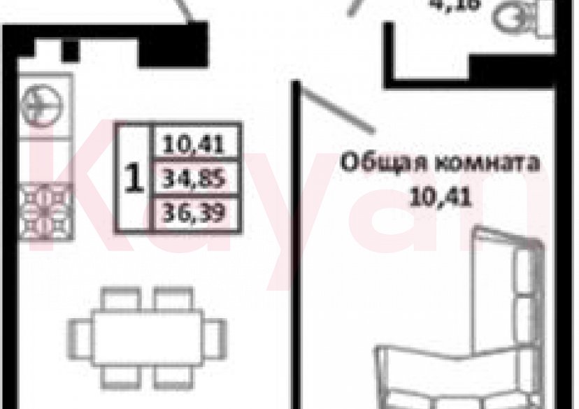 Продажа 2-комн. квартиры, 34.85 кв.м фото 0 Продажа 2-комн. квартиры, 34.85 кв.м фото 0