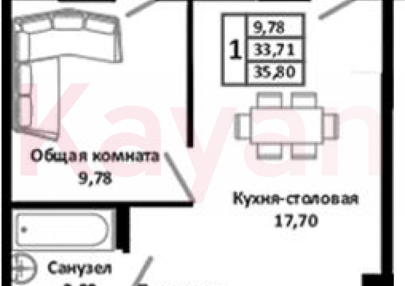 Продажа 2-комн. квартиры, 33.71 кв.м фото 0 Продажа 2-комн. квартиры, 33.71 кв.м фото 0