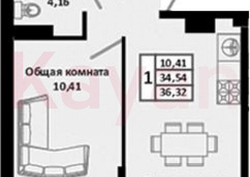 Продажа 2-комн. квартиры, 34.54 кв.м фото 0 Продажа 2-комн. квартиры, 34.54 кв.м фото 0