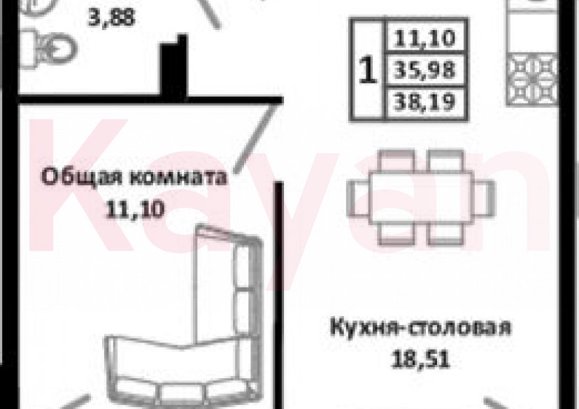 Продажа 2-комн. квартиры, 35.98 кв.м фото 0 Продажа 2-комн. квартиры, 35.98 кв.м фото 0